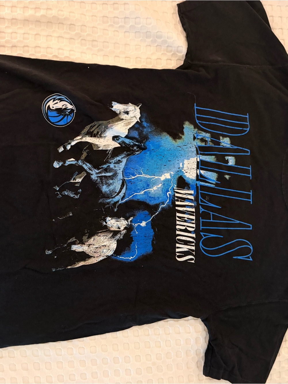 Dallas Mavericks Black Graphic Tee with Horses